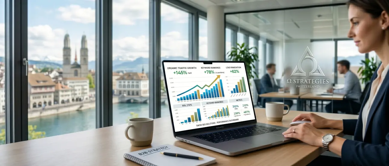 GORINI Marketing - Strategisches SEO Dashboard in Zürich mit Blick auf das Grossmünster